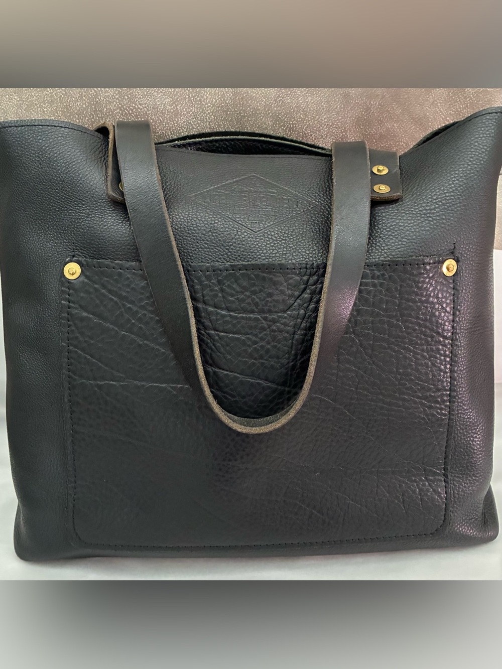 Lifetime Leather Lifetime Tote in Pebbled Black